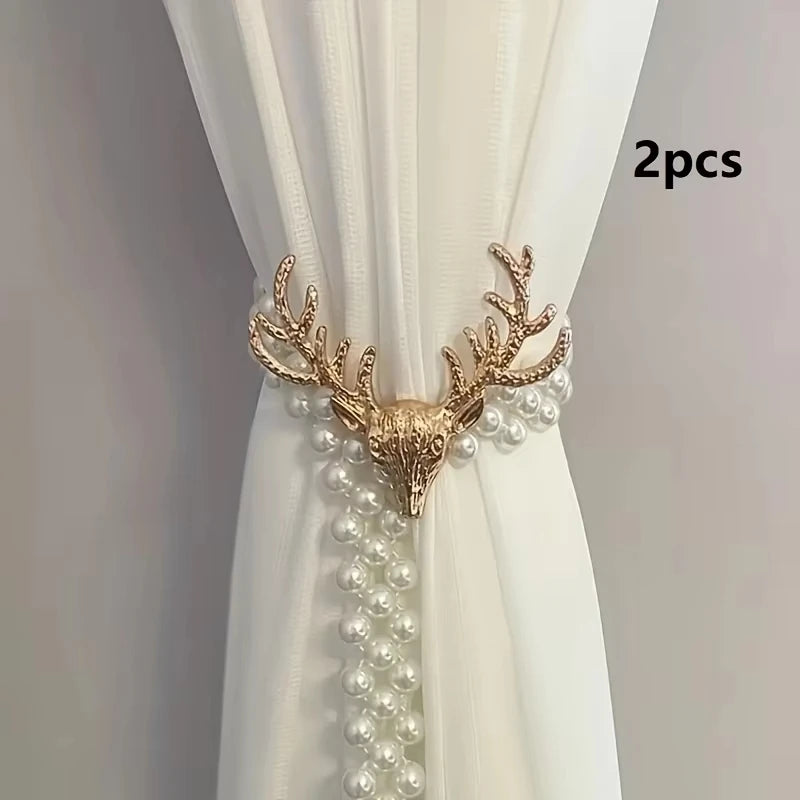 Elegant Decorative Flower Magnetic Curtain Tiebacks (Pair)