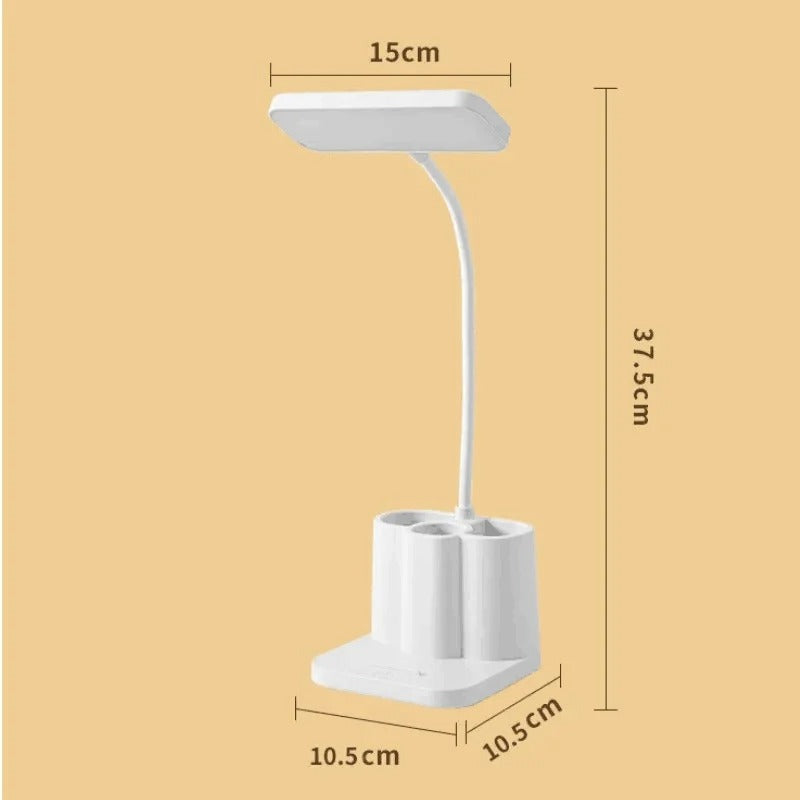LED Desktop Study Table Lamp – Eye-Protection Reading Light with Flexible Arm