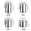 4-Piece Premium Stainless Steel Airtight Canister Set