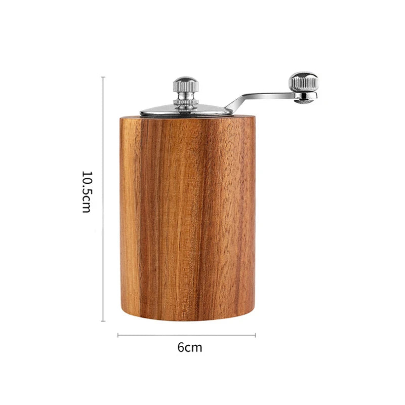 Premium Hand-Cranked Solid Wood Pepper Grinder Mill