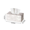 Minimalist Geometric Tissue Box – Modern White Holder