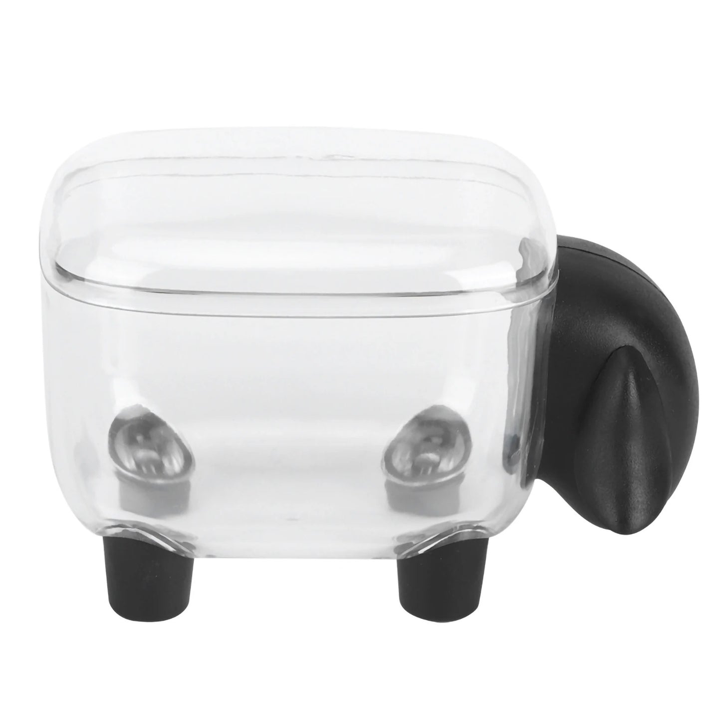 Sheep-Shaped Cotton Swab Holder – Crystal-Clear Vanity Organizer