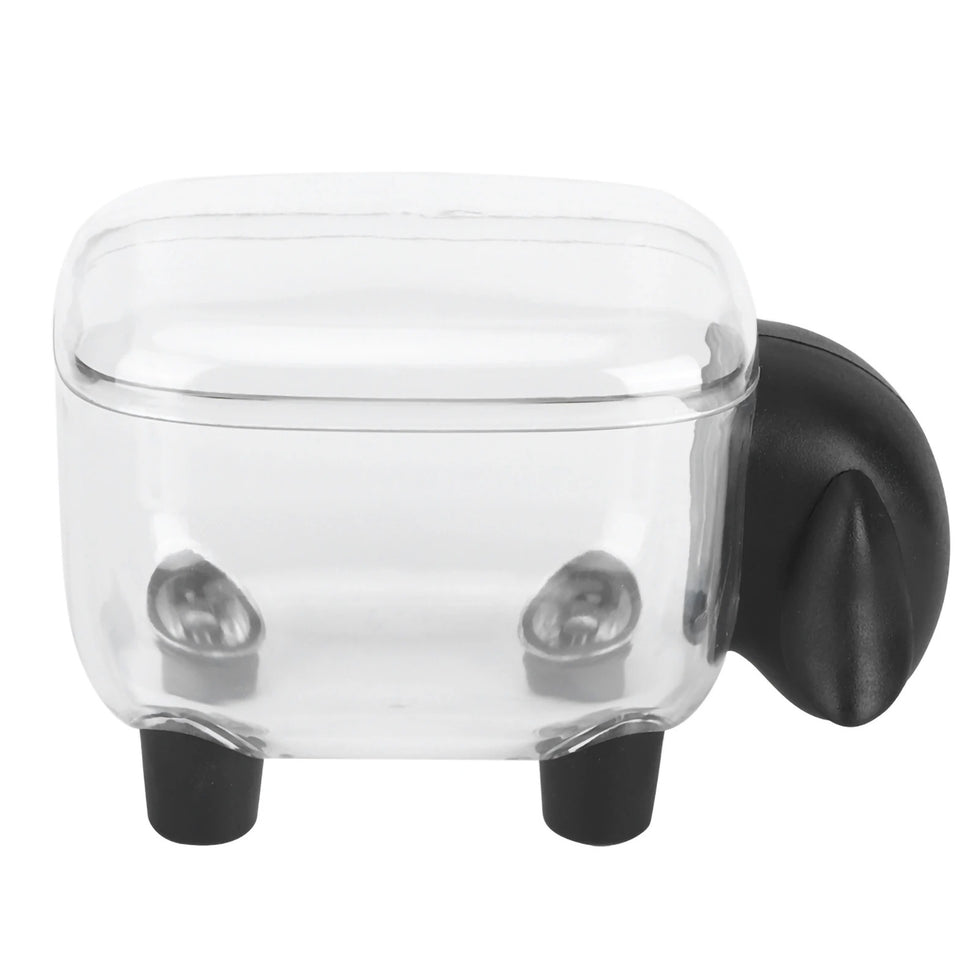 Sheep-Shaped Cotton Swab Holder – Crystal-Clear Vanity Organizer