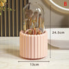 Rotating Makeup Brush Holder – Raised Dot Dust-Proof Storage Tube with Lid