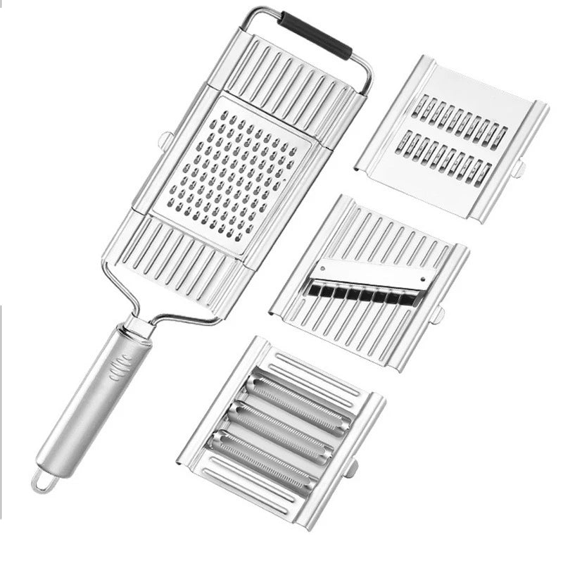 Multi-Function Stainless Steel Chopper – Manual Vegetable Slicer & Grater