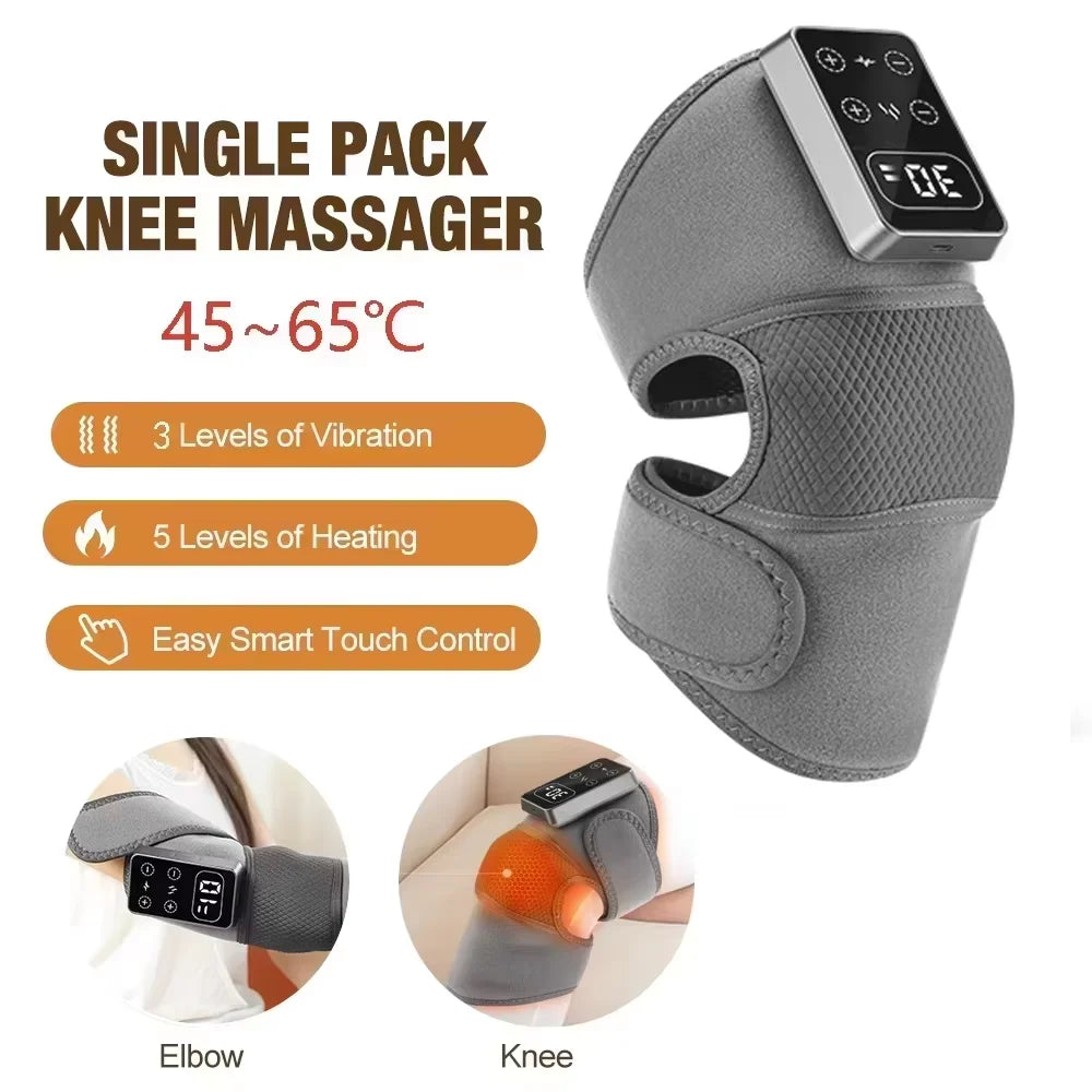 Heated Knee & Leg Vibration Massager Brace Wrap