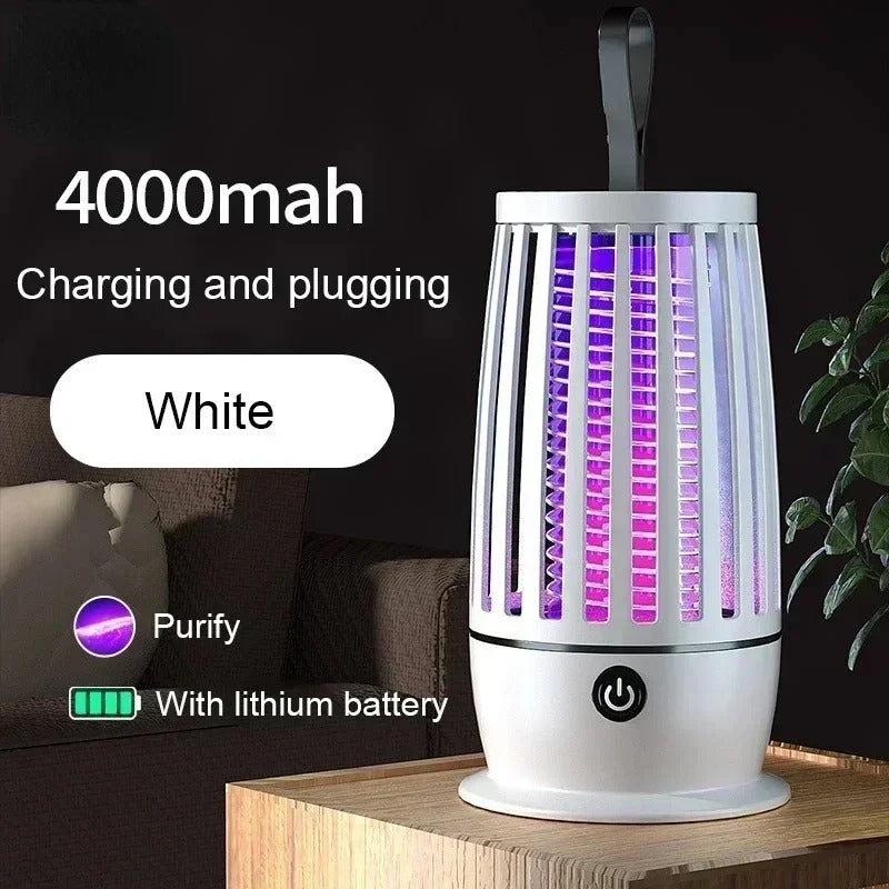 4000mAh Rechargeable Electric Mosquito Killer Lamp – Silent Zapper