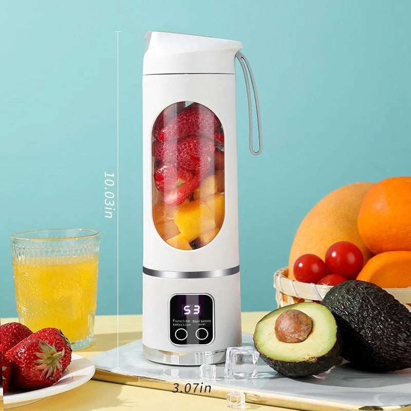 Pro-Blend Portable Smoothie Blender – 450ml Smart Juicer Cup with LED Display