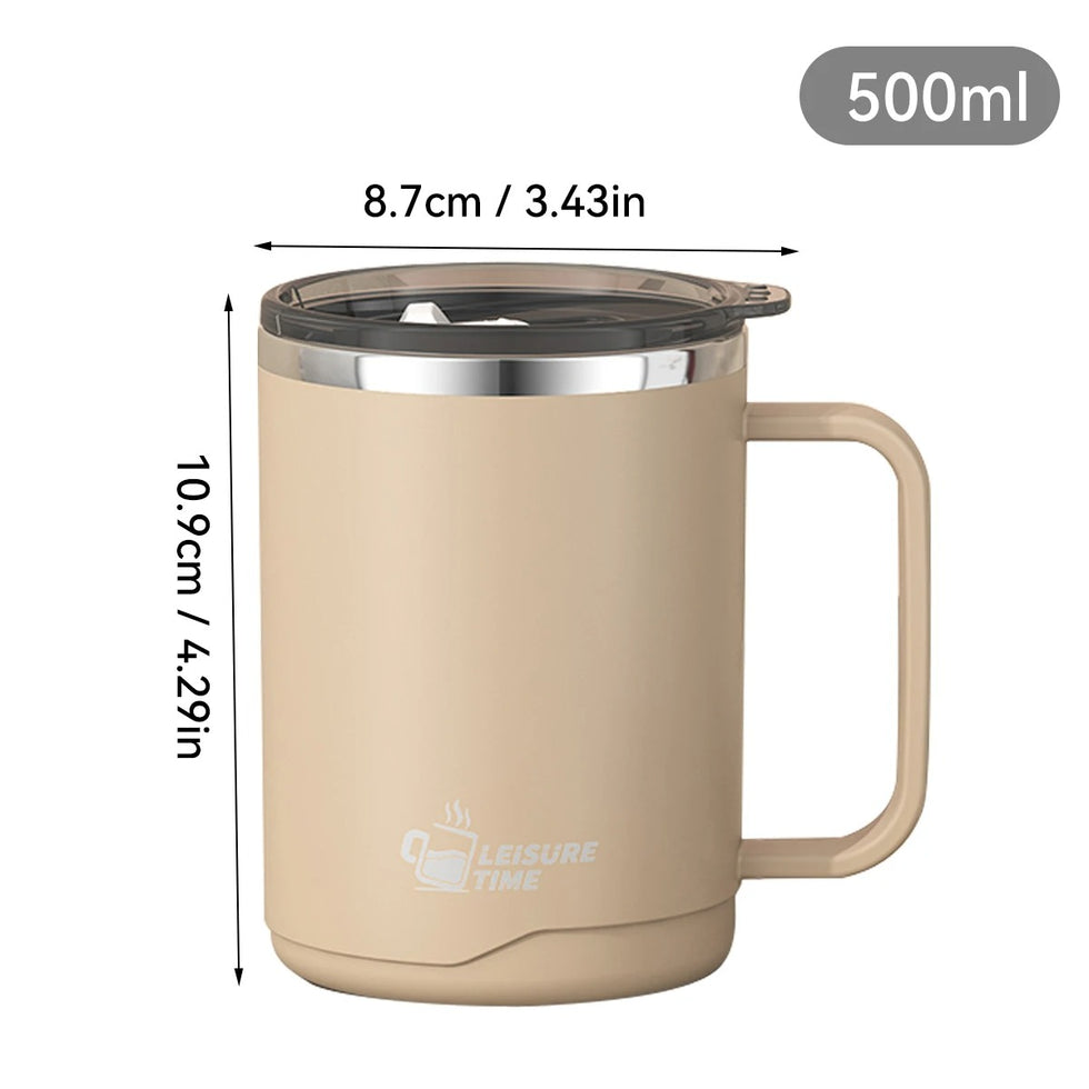 Wavy Ribbed Coffee Mug – Textured Minimalist Tea Cup (Random Color)