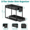 2-Layer Under Sink Multi-Purpose Moveable Storage Rack