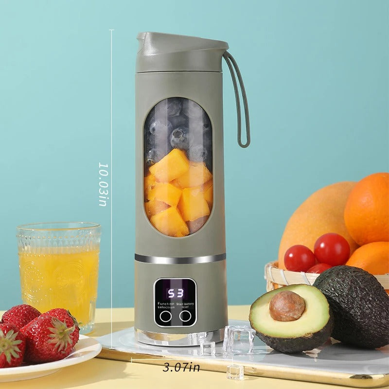 Pro-Blend Portable Smoothie Blender – 450ml Smart Juicer Cup with LED Display