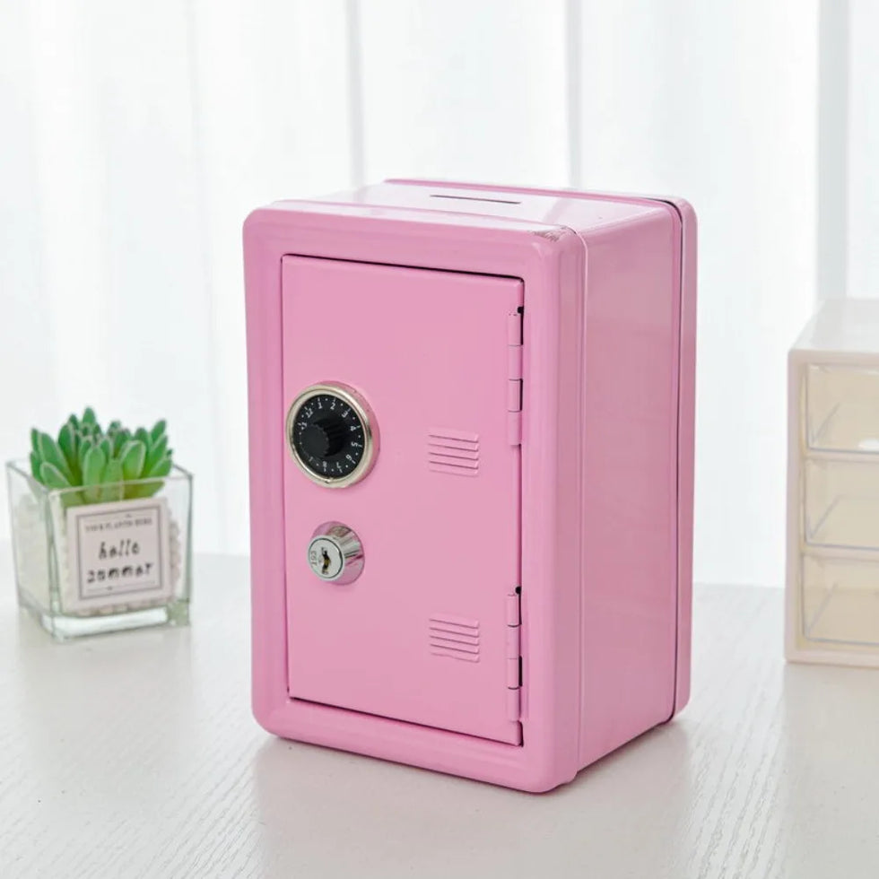 Mini Metal Safe Creative Savings Money Box (Random Colours)