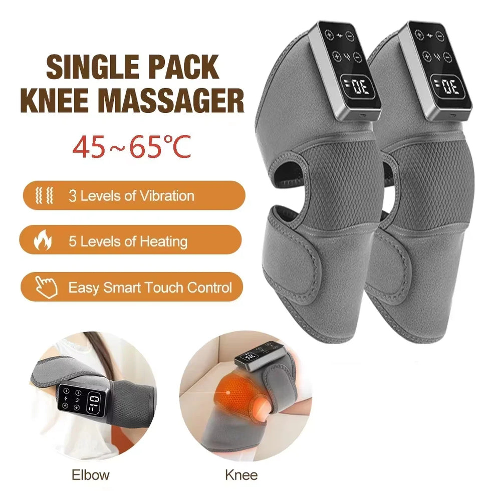Heated Knee & Leg Vibration Massager Brace Wrap