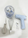 4-in-1 Portable Electric Egg Beater & Garlic Chopper – Cordless Rechargeable Handheld Food Processor and Whisk Set