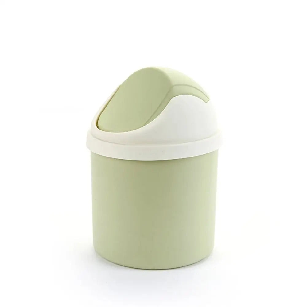 Desktop Trash Can - Push-Top Minimalist Waste Bin