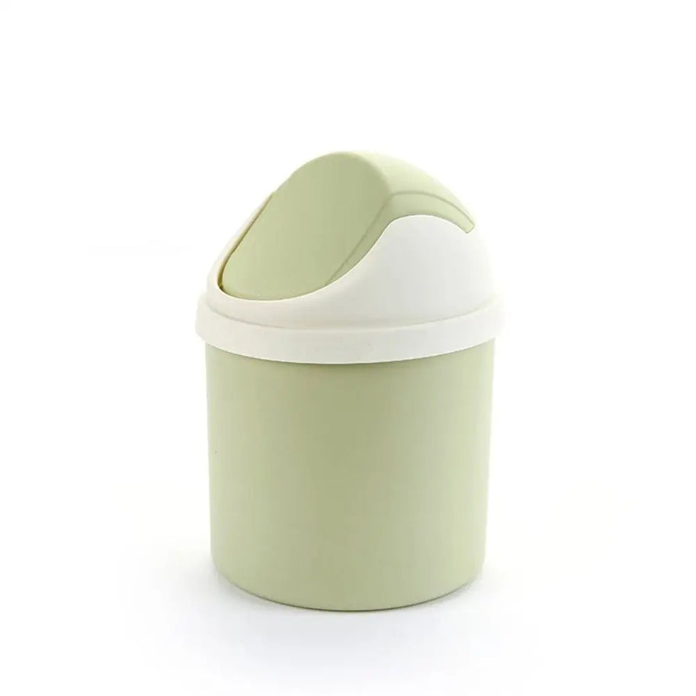 Desktop Trash Can - Push-Top Minimalist Waste Bin