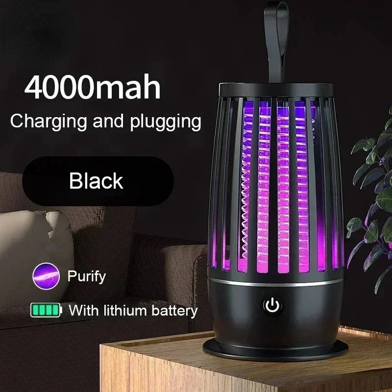 4000mAh Rechargeable Electric Mosquito Killer Lamp – Silent Zapper