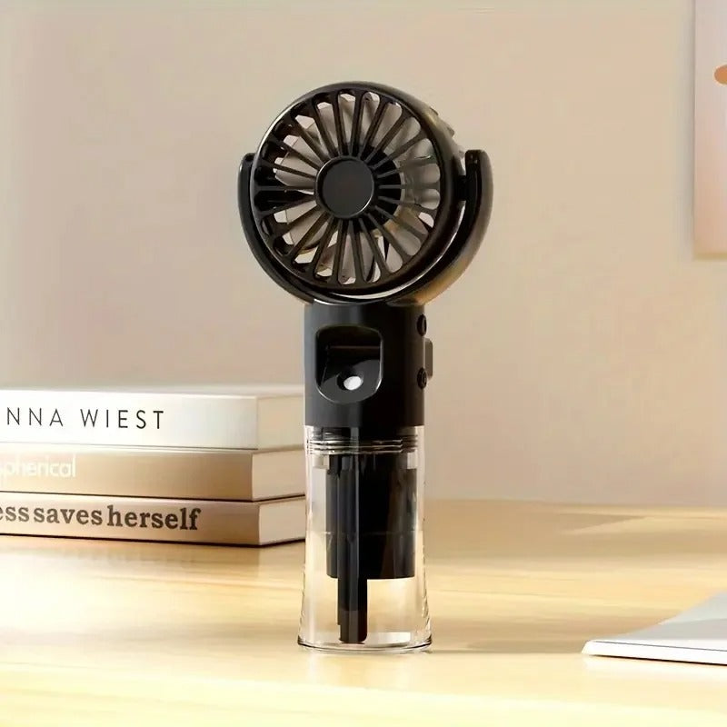 Portable Water Mist Fan: Mini Rechargeable 4-Speed Cool Spray