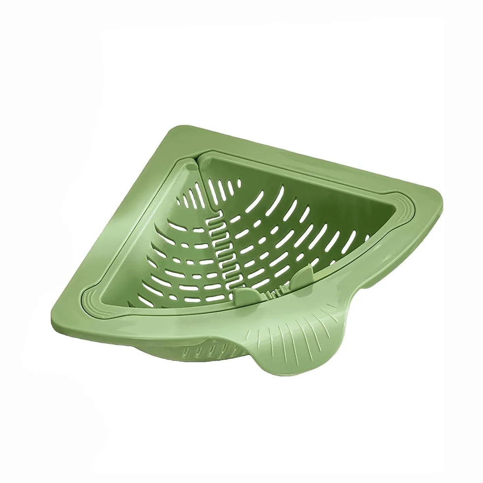 Magnetic Corner Sink Drain Basket – Foldable Mesh Kitchen Strainer & Waste Filter (Random Colours)