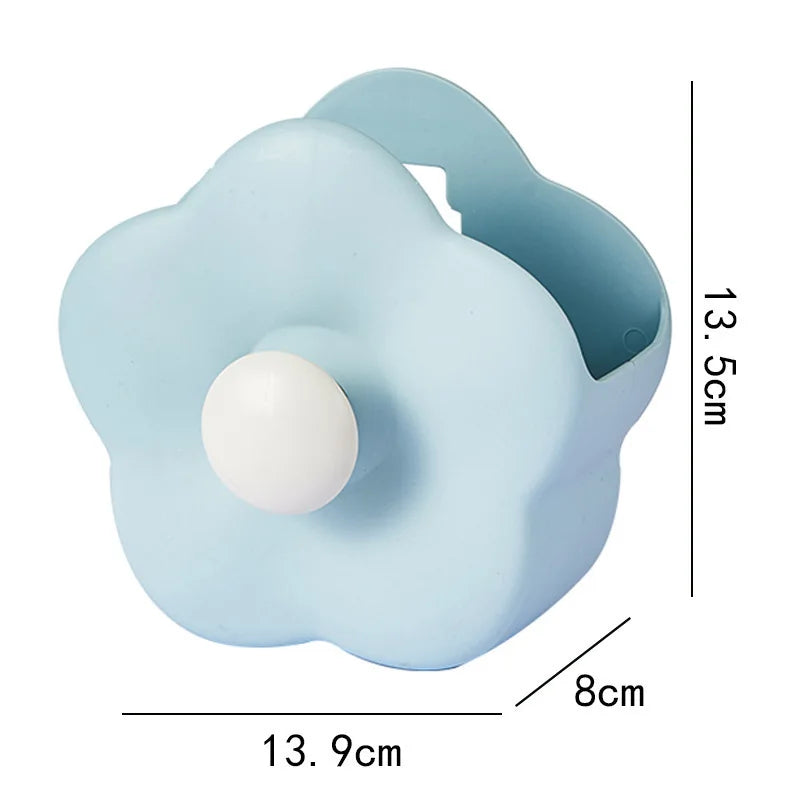 Flower-Shaped Silicone Makeup Brush Holder – Creative Desktop Organizer (Random Color)