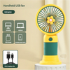 Mini Rechargeable Handheld Fan – Portable USB Personal Fan with Desktop Stand (Random Color)