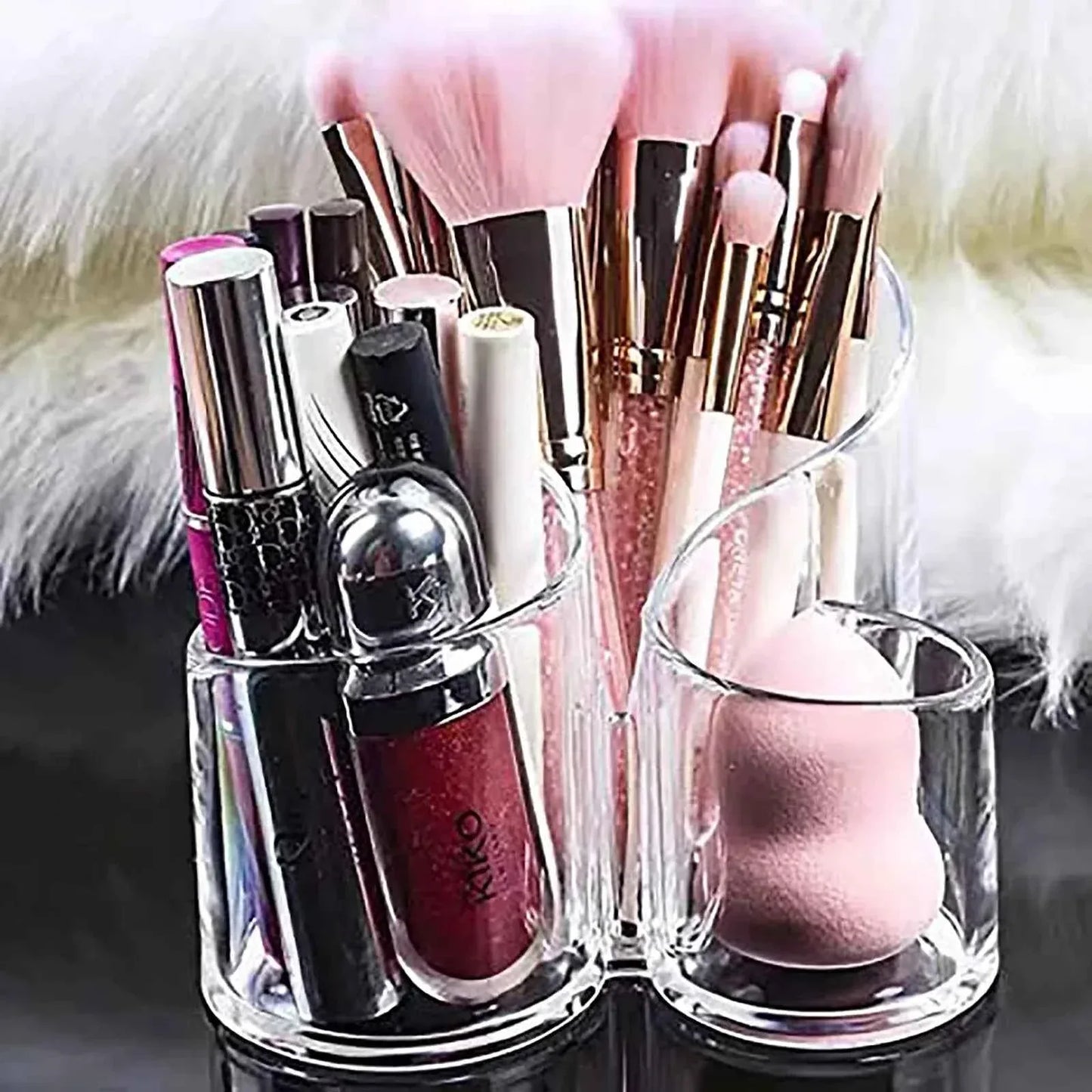 Acrylic Makeup Brush Holder for Organizing - Clarify.pk