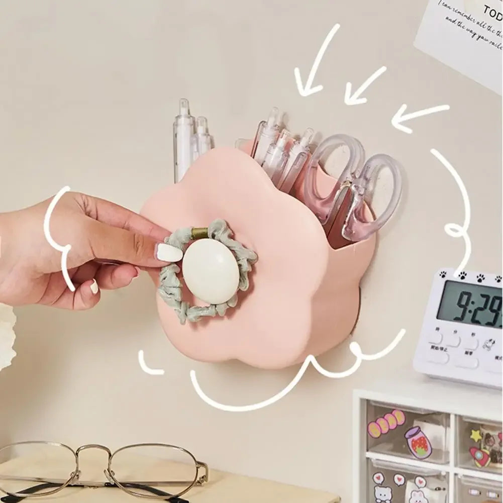 Makeup Brush Organizer Box - Floral Design, Durable - Clarify.pk