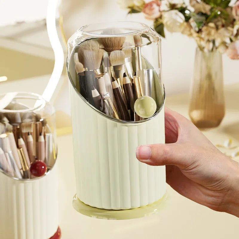 Makeup Brush Storage Box Cylinder Organizer - Clarify.pk