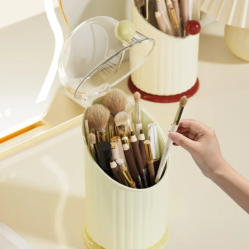 Makeup Brush Storage Box Cylinder Organizer - Clarify.pk