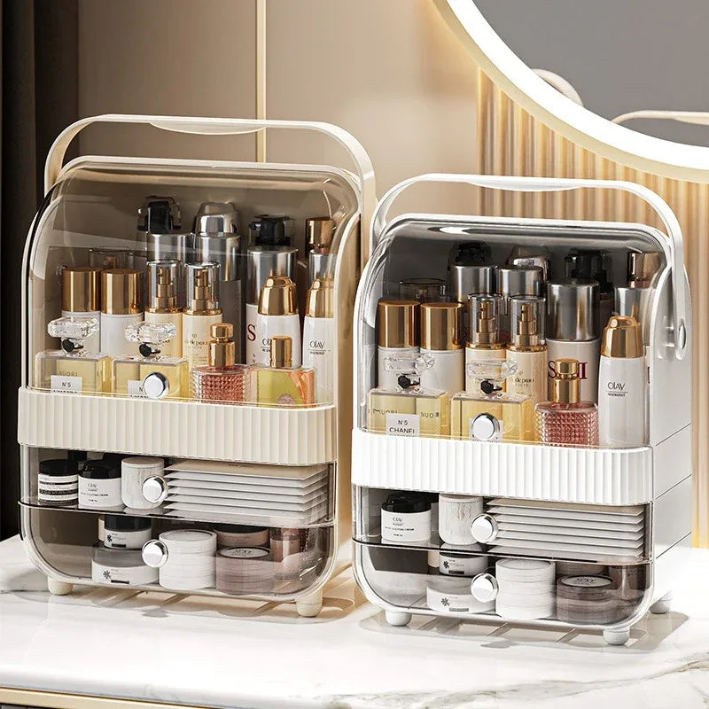 Makeup Organizer Storage with Drawers - Clear Cover