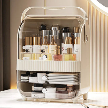 Makeup Organizer Storage with Drawers - Clear Cover - Clarify.pk