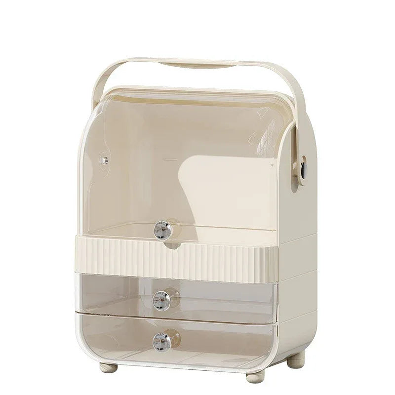 Makeup Organizer Storage with Drawers - Clear Cover - Clarify.pk