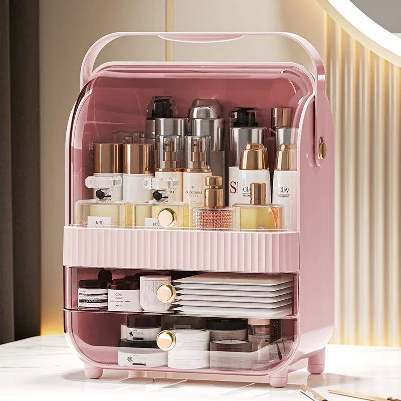 Makeup Organizer Storage with Drawers - Clear Cover - Clarify.pk