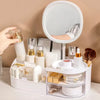 Makeup Storage Box with Mirror & Organizer - Clarify.pk