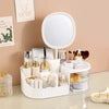Makeup Storage Box with Mirror & Organizer - Clarify.pk