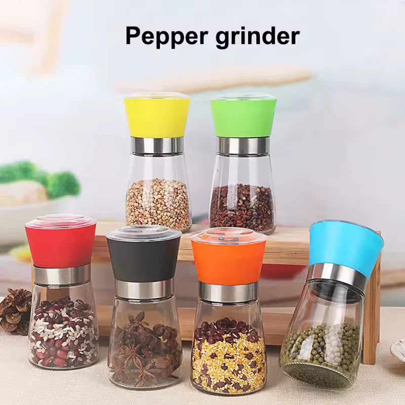 Manual Salt and Pepper Grinder Set - Colorful Kitchen Mills