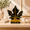 Black & Gold Maple Leaf Ceramic Decor