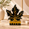 Black & Gold Maple Leaf Ceramic Decor