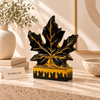 Black & Gold Maple Leaf Ceramic Decor