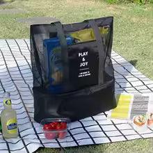 Large Mesh Beach Bag with Pockets - Spacious & Durable