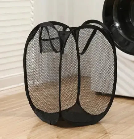 Mesh Foldable Laundry Basket – Lightweight & Portable - Clarify.pk