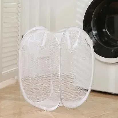Mesh Foldable Laundry Basket – Lightweight & Portable - Clarify.pk