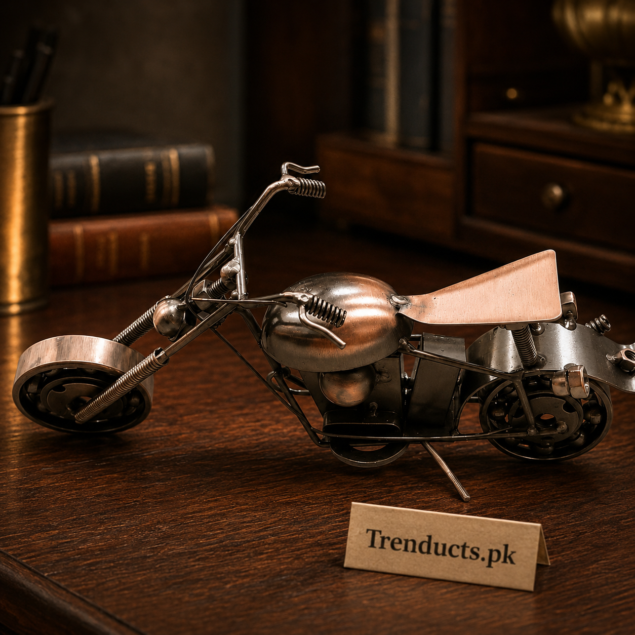 Chopper Metal Bike Showpiece – 9 Inch