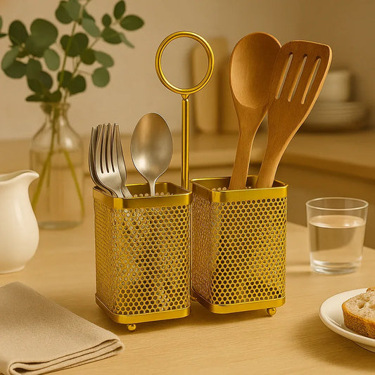 Metal Cutlery Holder for Kitchen - Durable & Stylish - Clarify.pk
