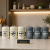 Tea Coffee Sugar Metal Jar Set – 3Pcs