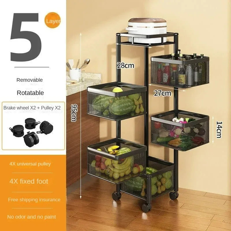 Metal Kitchen Storage Basket for Fruit and Vegetables - Clarify.pk