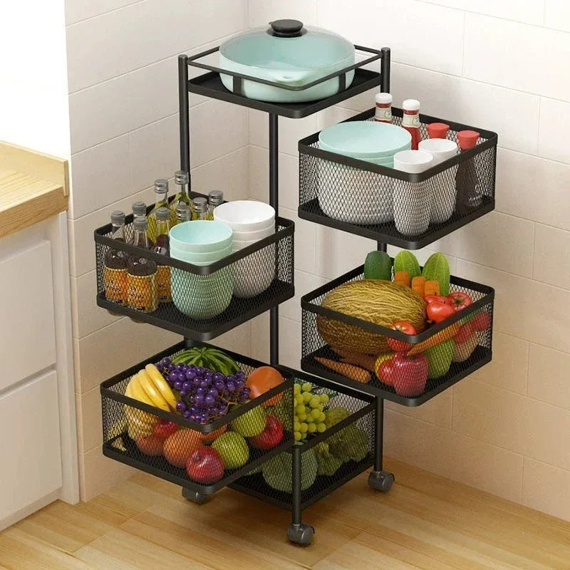 Metal Kitchen Storage Basket for Fruit and Vegetables - Clarify.pk