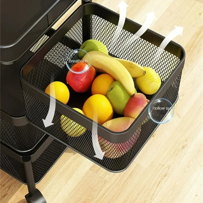 Metal Kitchen Storage Basket for Fruit and Vegetables - Clarify.pk