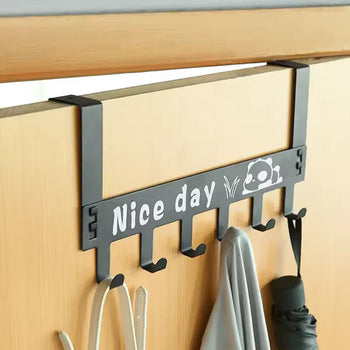 Over The Door Hanger Rack with 6 Hooks - Clarify.pk