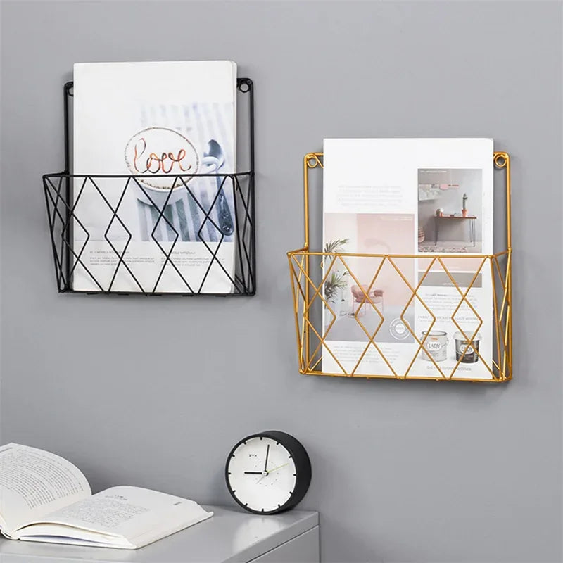 Metal Wall Mounted Rack for Home Storage - Clarify.pk